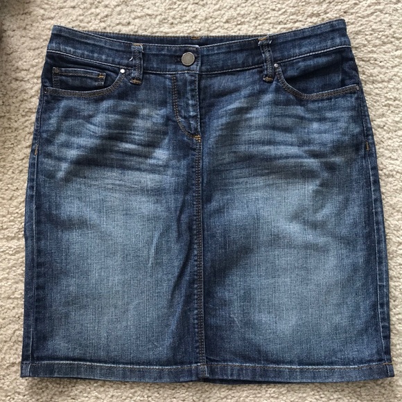 Ann Taylor Modern Fit Denim Skirt - Picture 2 of 4